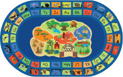 pre-kindergarten kindergarten classroom alphabet animal rug