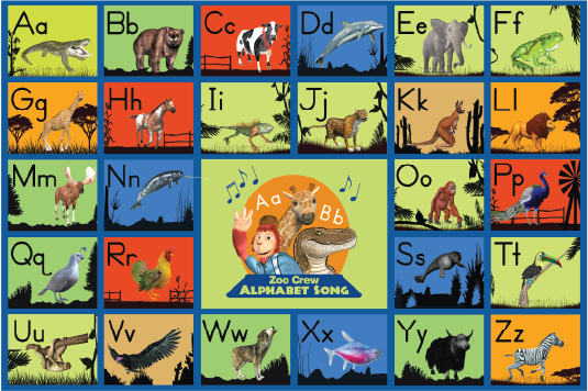 3d alphabet animal classroom rug